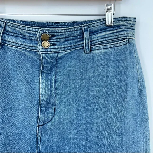Apiece Apart 12 Jeans Wide Leg Denim Merida 0196 cropped ankle women blue - Picture 7 of 10